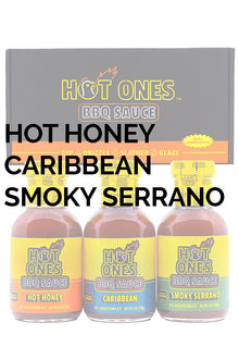 Hot Ones BBQ Trio Pack (Hot Honey / Caribbean / Smoked Serrano) O4