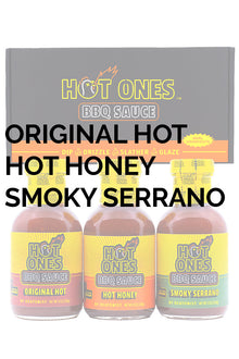 Hot Ones BBQ Trio Pack (Original / Hot Honey / Smoked Serrano) E3