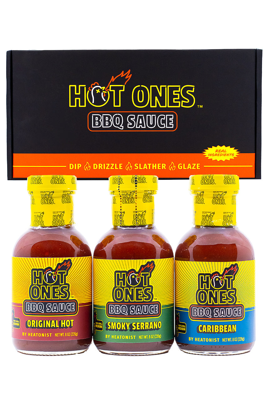Hot Ones BBQ Trio Pack (Original / Smoked Serrano / Caribbean) J8