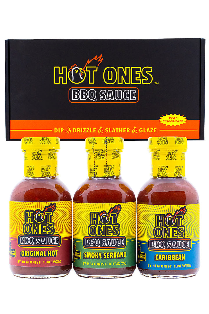 Hot Ones BBQ Trio Pack (Original / Smoked Serrano / Caribbean) J8